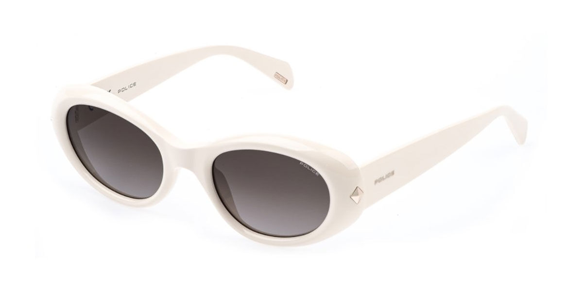 Police SPLR93 KALEIDOS 1 06Y1, White frame, Smoke Gradient Brown lenses