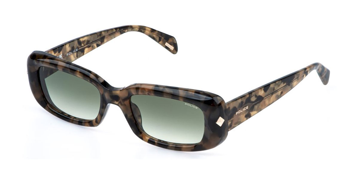 Police SPLR94 KALEIDOS 2 02BP, Tortoiseshell frame, Gradient Green lenses