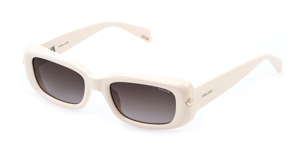Police SPLR94 KALEIDOS 2 06Y1, White frame, Smoke Gradient Brown lenses