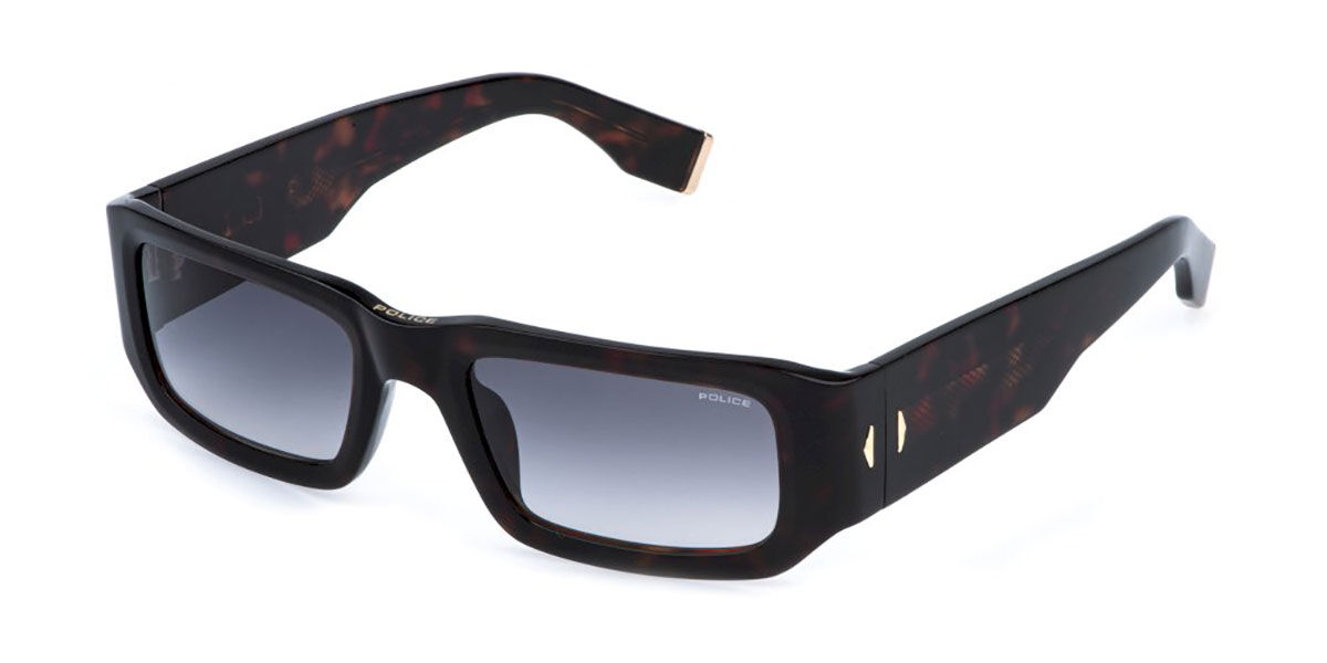 Police SPLR82 G.O.A.T. 6 0722, Tortoiseshell frame, Smoke Gradient Grey lenses