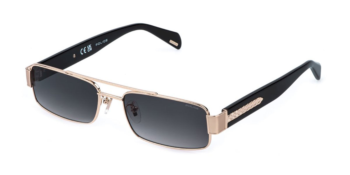 Police SPLR95E INVICTUS 1 349Y, Gold frame, Smoke Gradient Grey lenses