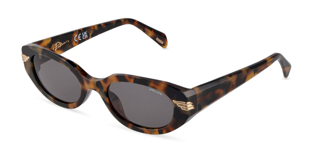 Police SPLU05 AURA 2 08XW, Tortoiseshell frame, Brown lenses