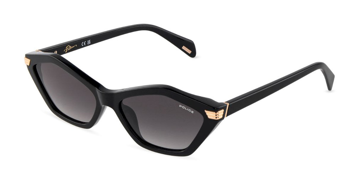Police SPLU08 LYRA 2 0700, Black frame, Smoke Gradient Grey lenses