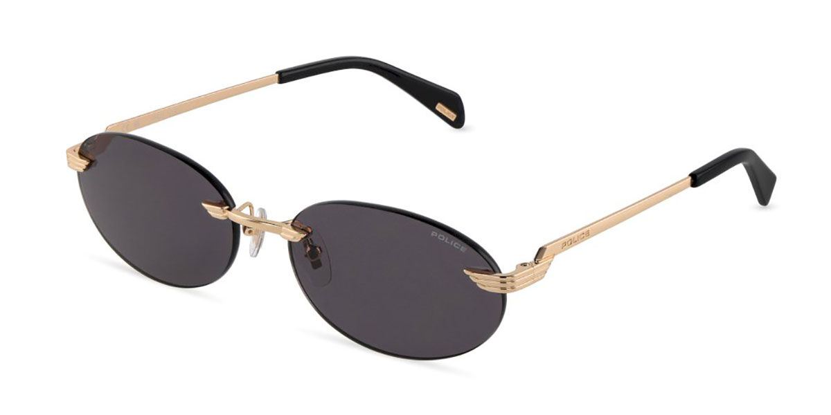 Police SPLU09 ELECTRA 1 0300, Gold frame, Smoke Grey lenses