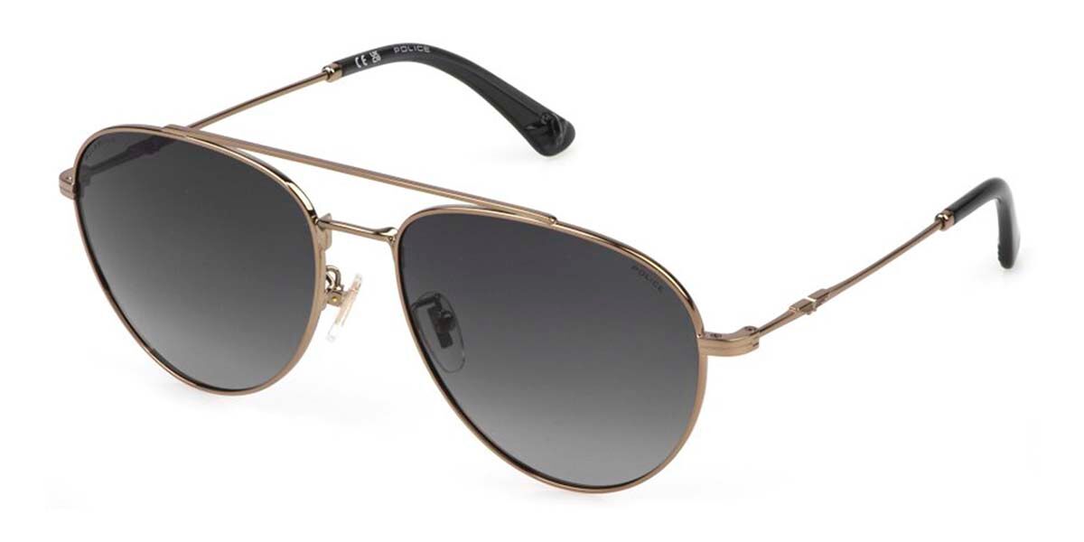 Police SPLP20E ORIGINS LITE 29 8FFP, Gold frame, Smoke Gradient Grey lenses