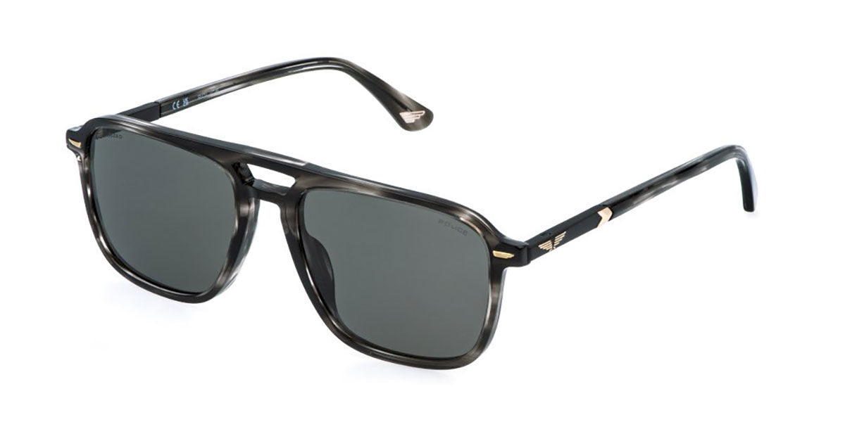 Police SPLR78 NEW CROSSROADS 7 6K3P, Tortoiseshell frame, Smoke Grey lenses