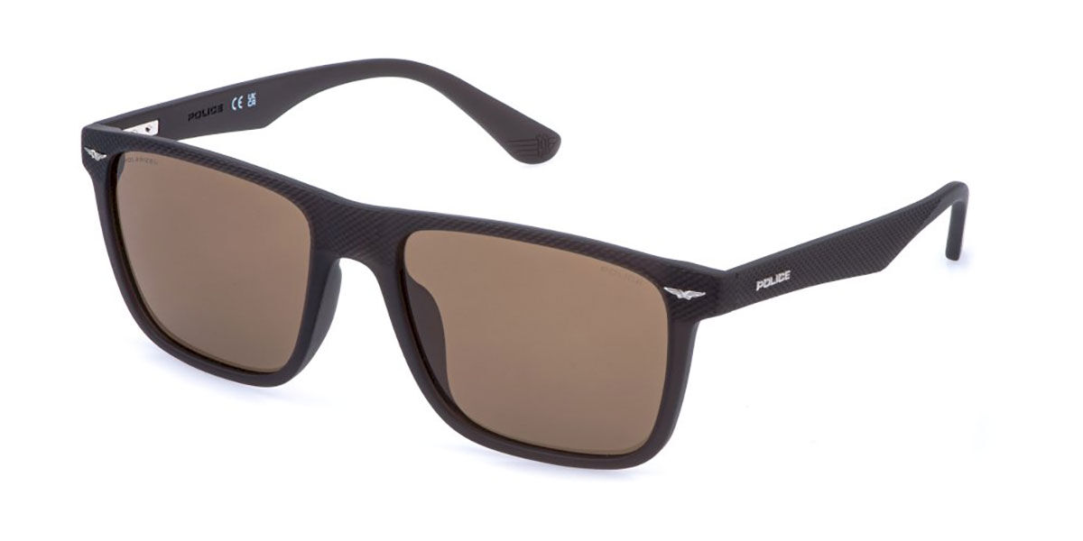 Police SPLE02 GATOR 2 868P, Brown frame, Brown lenses