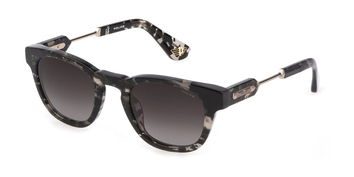 Police SPLF70 03KU, Tortoiseshell frame, Gradient Dark Brown lenses