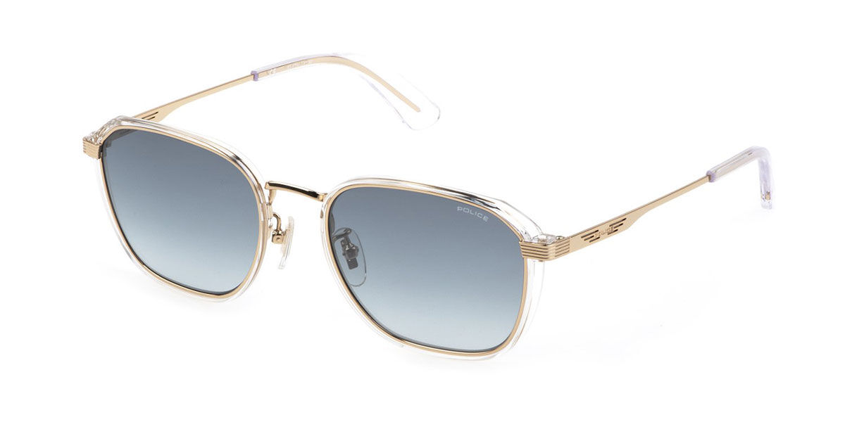 Police SPLD46 0300, Clear frame, Grey lenses