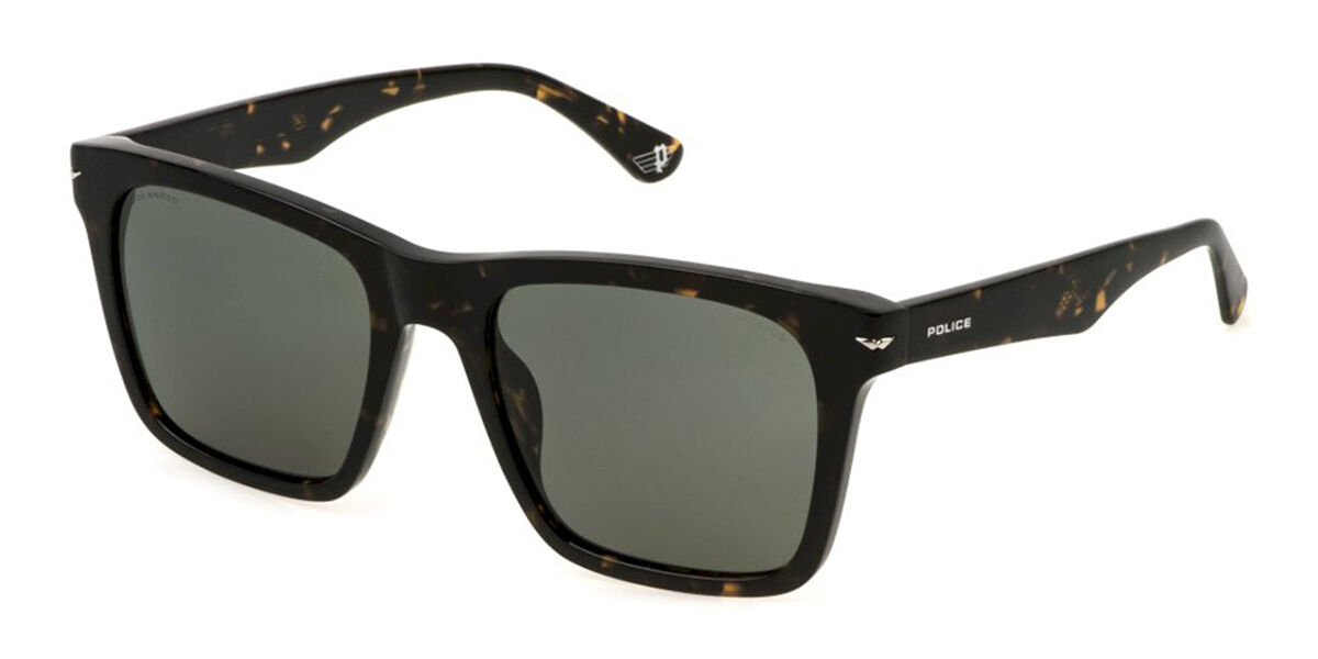 Police SPLN35 CHAMP 9 Polarized 714P, Tortoiseshell frame, Smoke Grey Polarized lenses