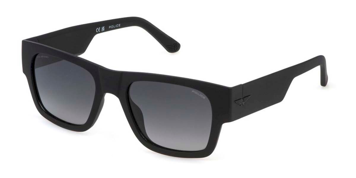 Police SPLP23 OCEAN MAXI 1 U28P, Black frame, Smoke Gradient Grey lenses