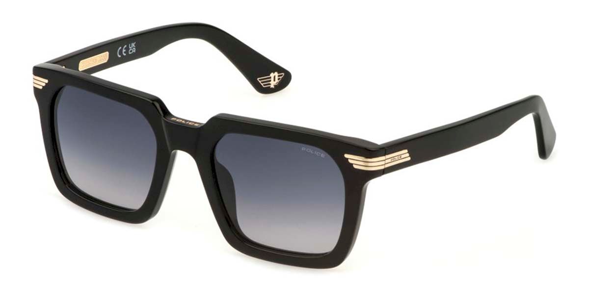 Police SPLP29 FORTY 2 700Y, Black frame, Smoke Gradient Grey lenses