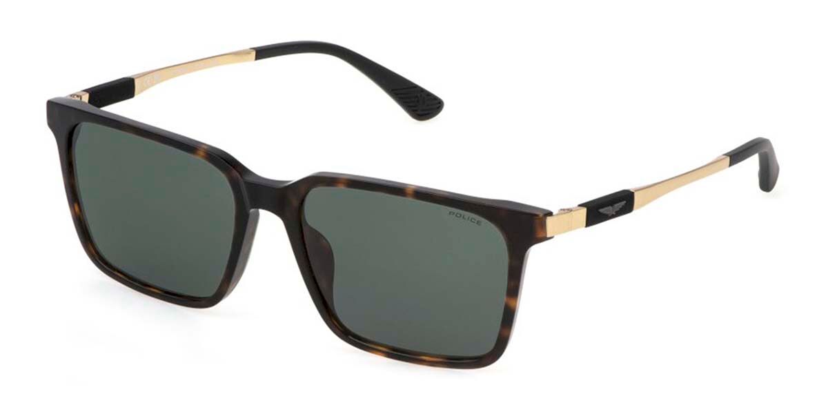 Police SPLP31 RANGER 2 0722, Tortoiseshell frame, Grey/Green lenses
