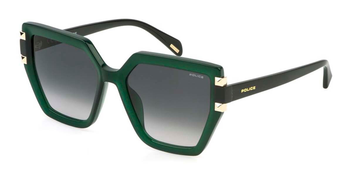 Police SPLP46 STARLIGHT 2 06RS, Green frame, Smoke Gradient Grey lenses