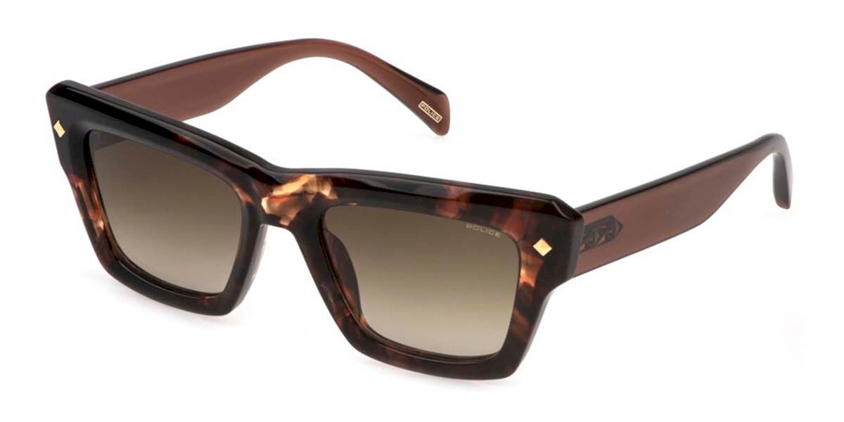 Police SPLP48 NEW DAWN 2 02AD, Tortoiseshell frame, Gradient Brown lenses