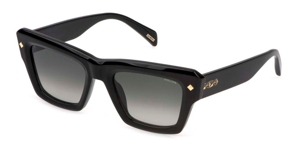 Police SPLP48 NEW DAWN 2 0700, Black frame, Smoke Gradient Grey lenses