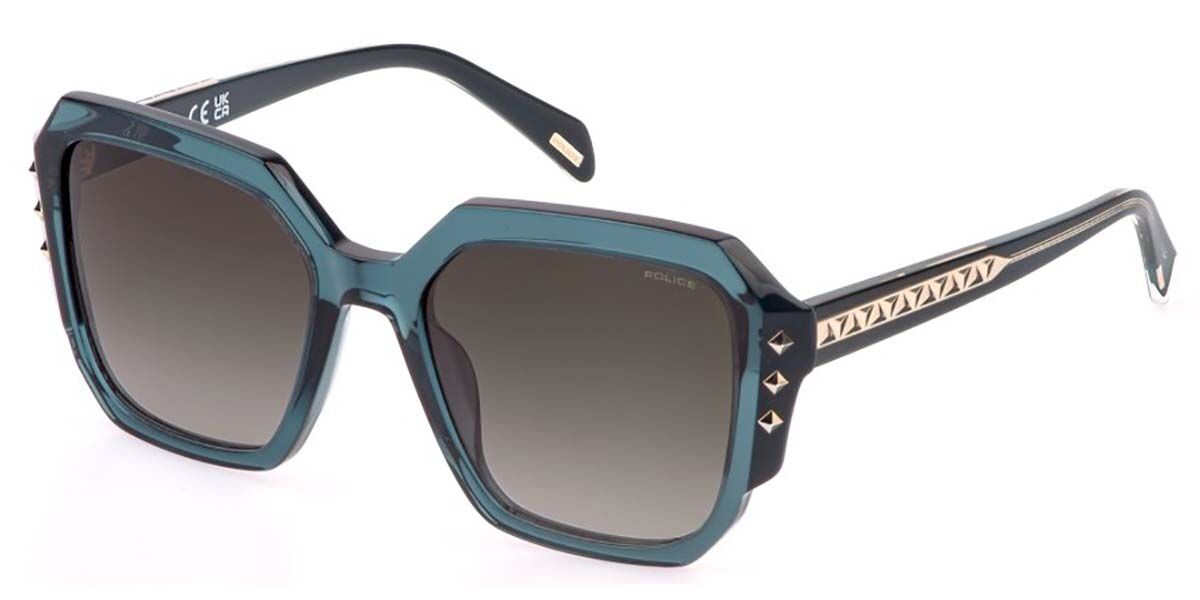 Police SPLR23E SUPERSTAR 3 03GE, Blue frame, Brown Gradient Pink lenses