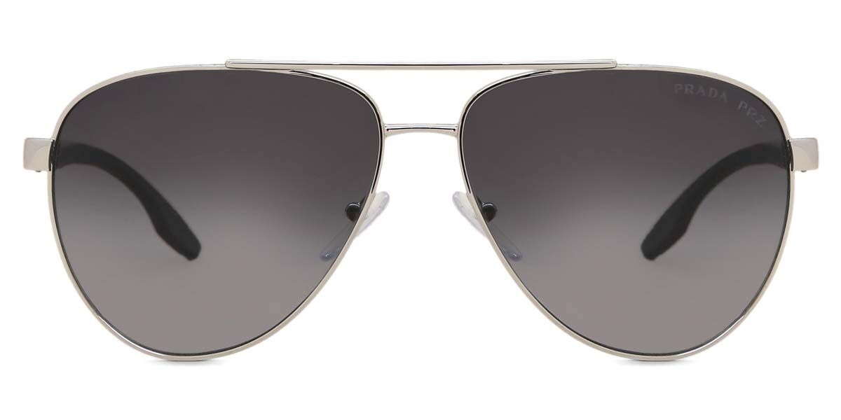 Prada Linea Rossa PS52YS Asian Fit Polarized 1BC06G, Silver frame