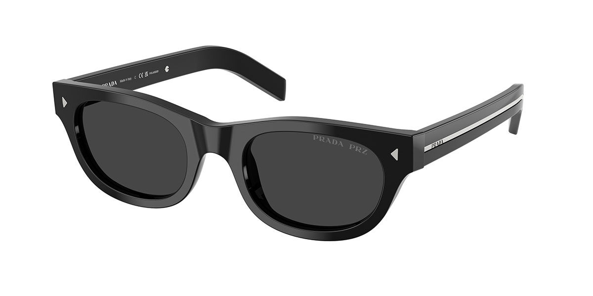 Prada PR C09S Polarized 16K08G Men's Sunglasses Black Size 51