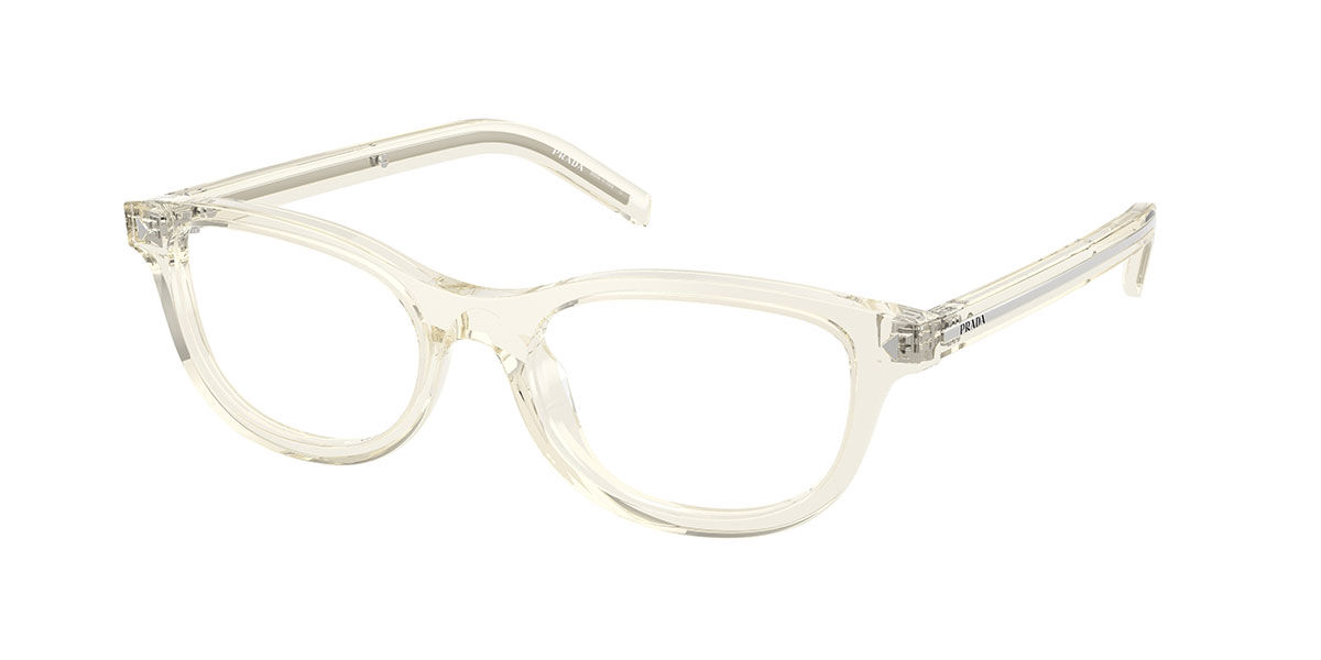 Prada PR D01VU 12X1O1 Women's Eyeglasses Yellow Size 52 (Frame Only) - Blue Light Block Available