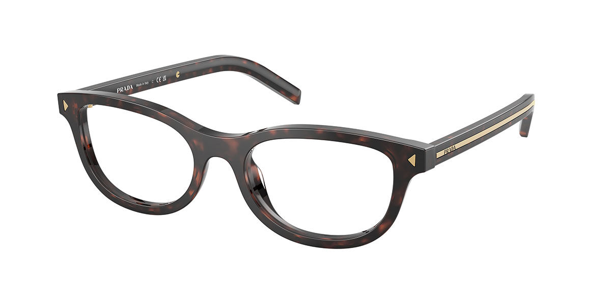 Prada PR D01VU 17N1O1 Women's Eyeglasses Tortoiseshell Size 50 (Frame Only) - Blue Light Block Available