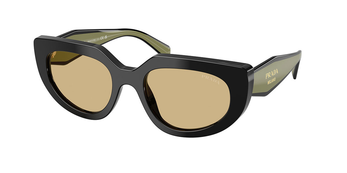 Prada PR D02S 03K10R Women's Sunglasses Black Size 53
