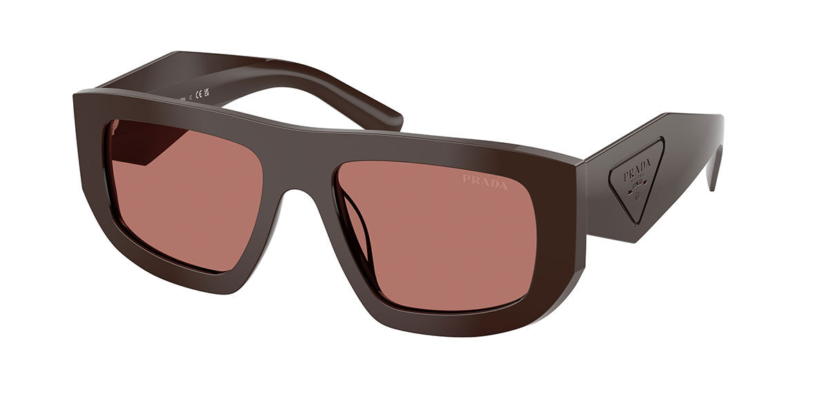 Prada PR D04SU 27I80W Women's Sunglasses Brown Size 53