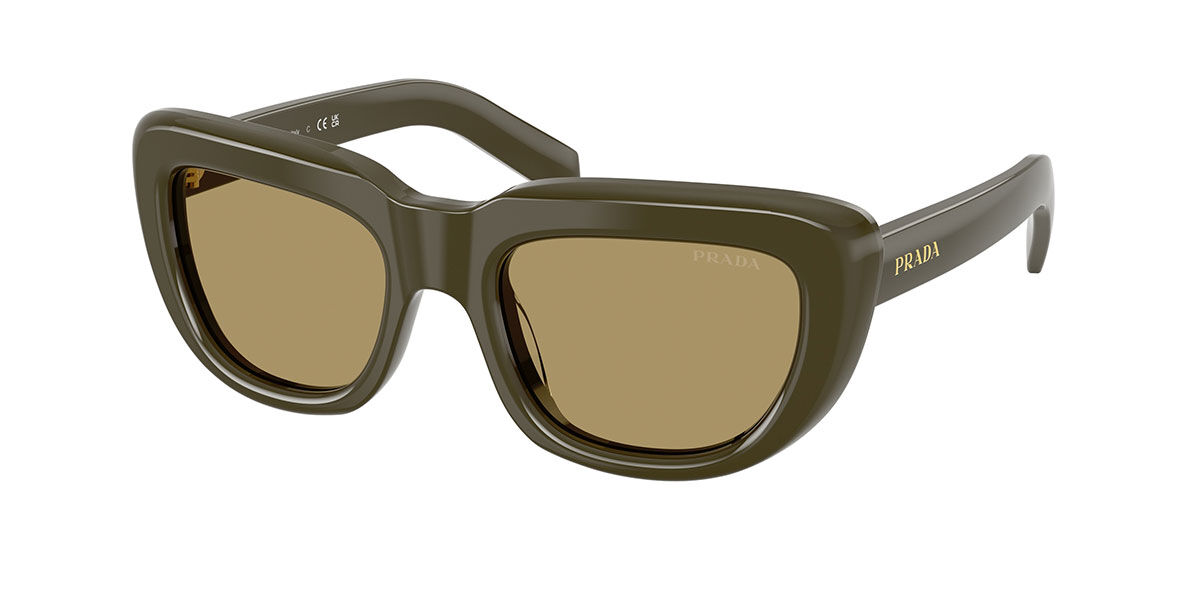 Prada PR D07S 26J70G Women's Sunglasses Green Size 53
