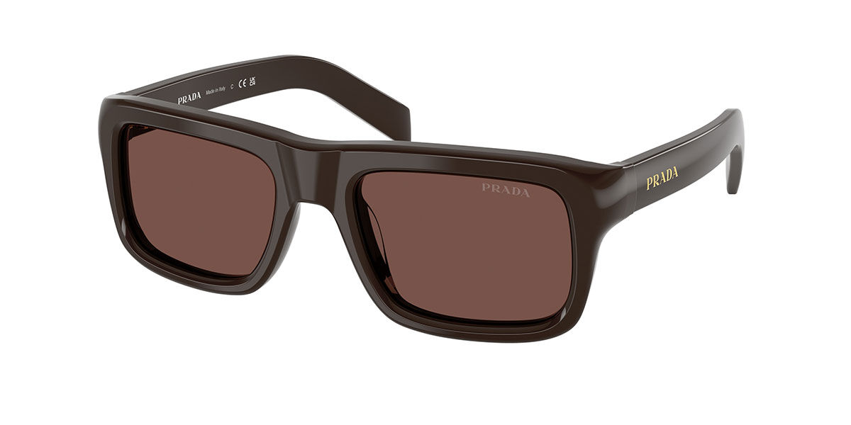 Prada PR D11S 27I90W Men's Sunglasses Brown Size 54