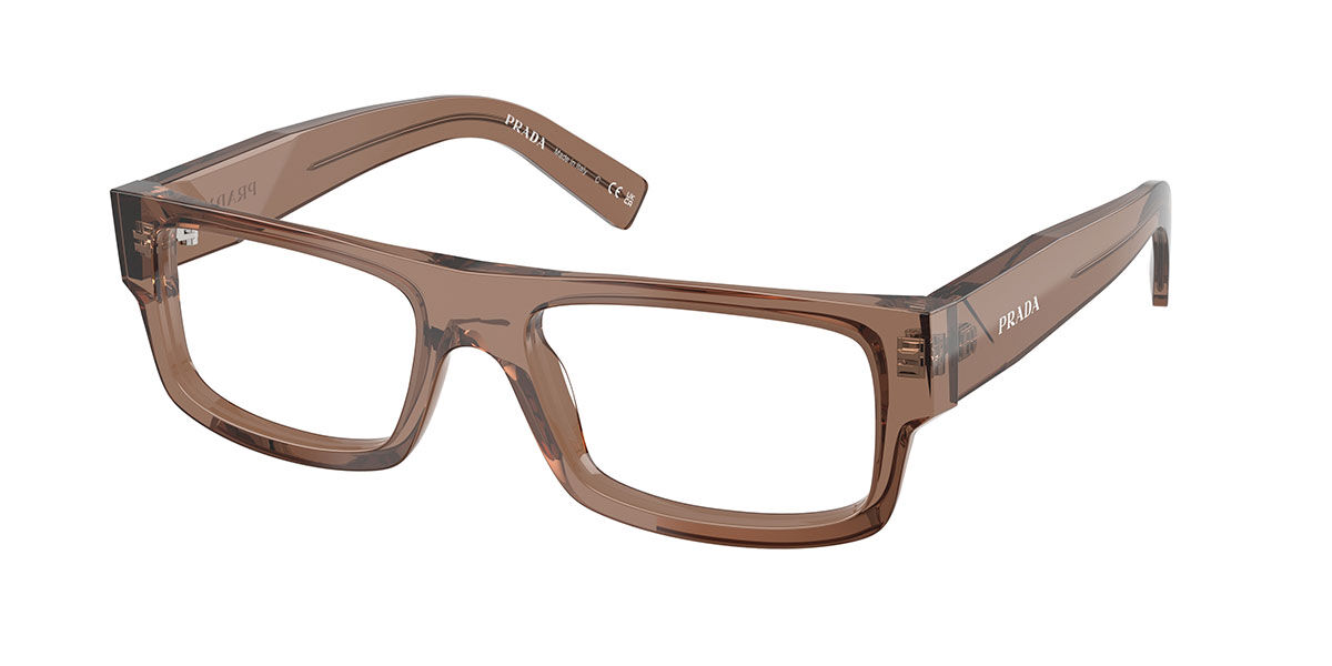 Prada PR D06V 28I1O1 Men's Eyeglasses Brown Size 53 (Frame Only) - Blue Light Block Available