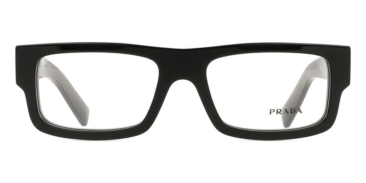 Prada PR D06V 16K1O1 Men's Eyeglasses Black Size 53 (Frame Only) - Blue Light Block Available