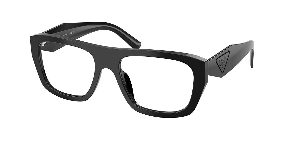Prada PR D07VU 16K1O1 Women's Eyeglasses Black Size 52 (Frame Only) - Blue Light Block Available