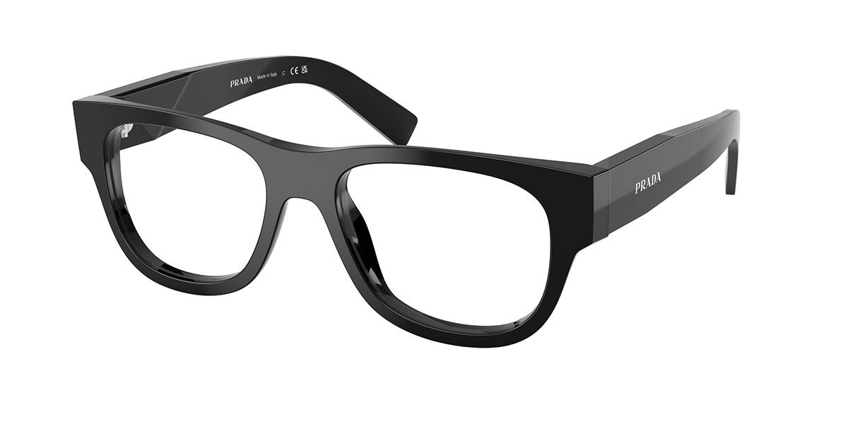 Prada PR D08VU 16K1O1 Men's Eyeglasses Black Size 53 (Frame Only) - Blue Light Block Available
