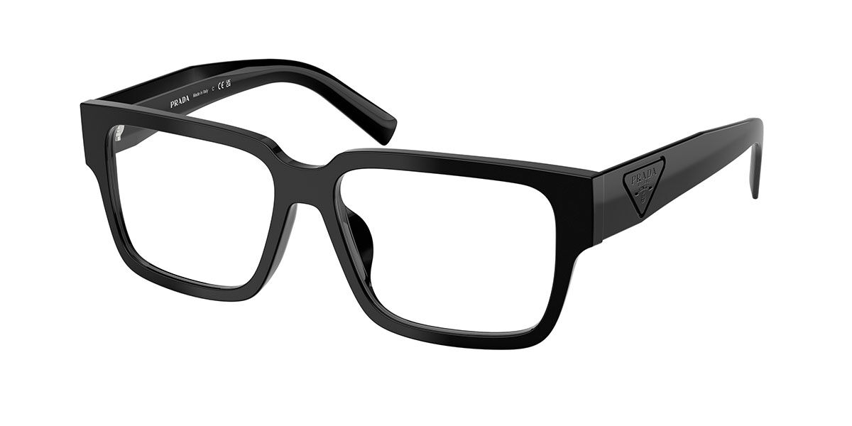 Prada PR D10VD Asian Fit 16K1O1 Men's Eyeglasses Black Size 55 (Frame Only) - Blue Light Block Available