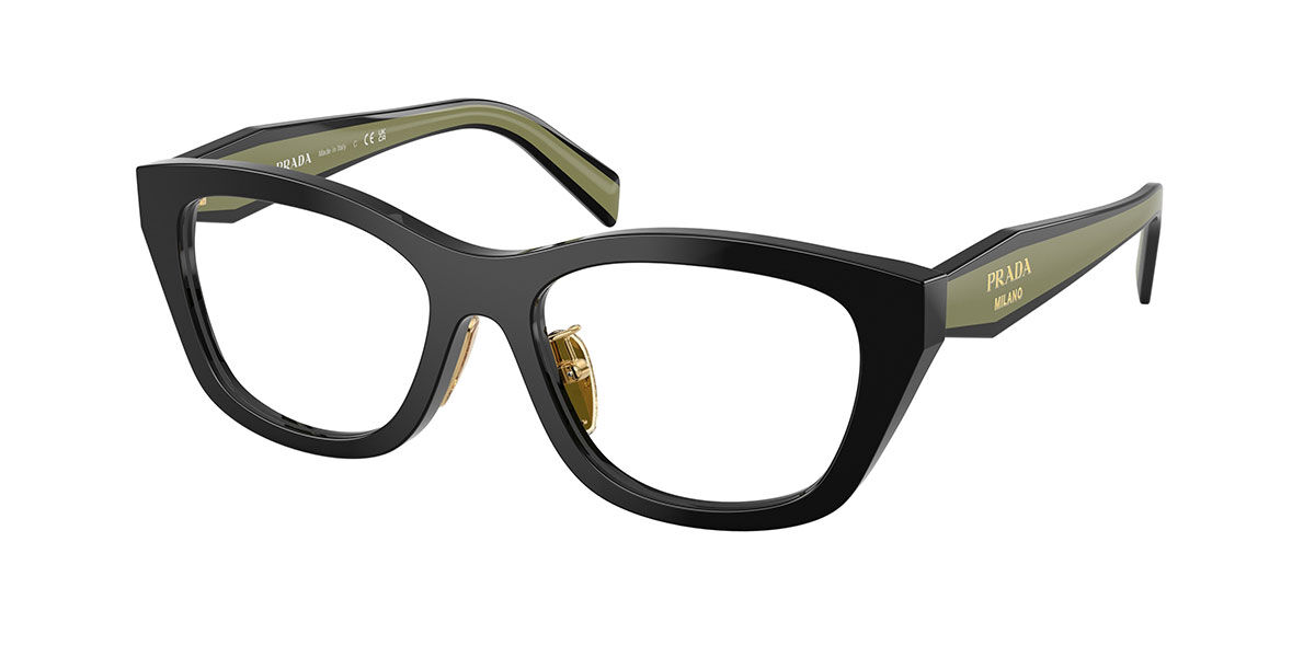 Prada PR D11VD Asian Fit 03K1O1 Women's Eyeglasses Black Size 53 (Frame Only) - Blue Light Block Available