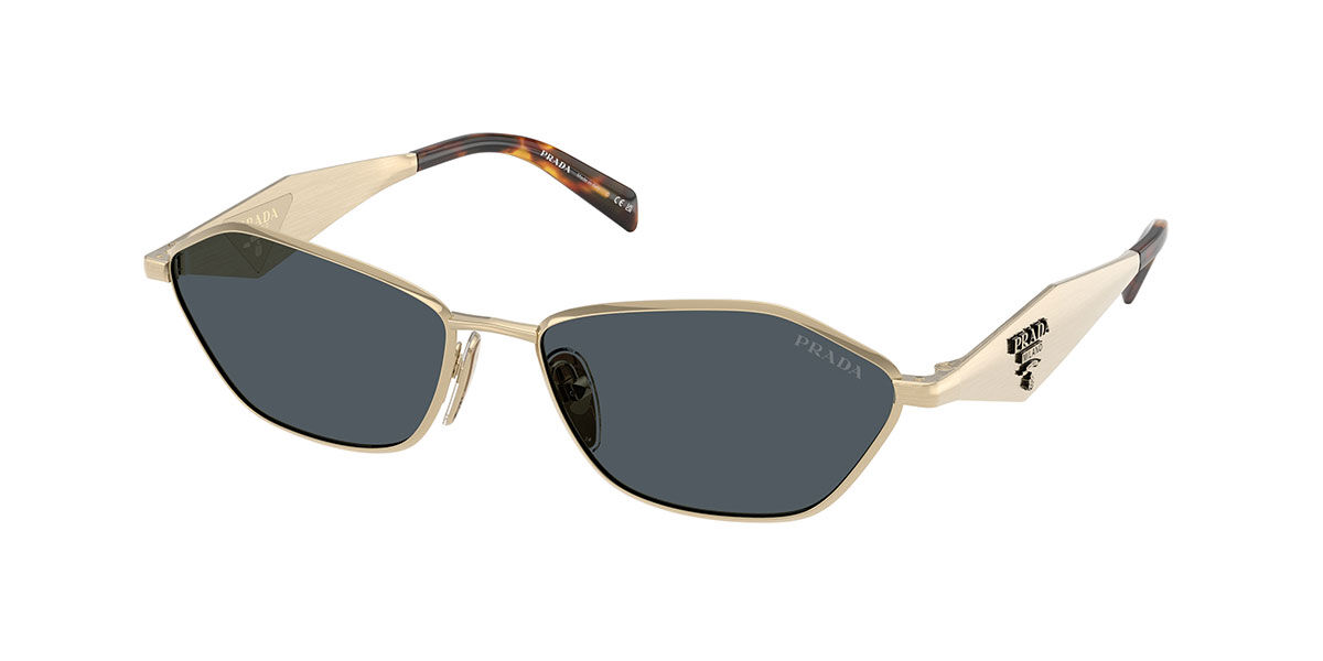 Prada PR D50S ZVN70B, Gold frame, Dark Grey lenses