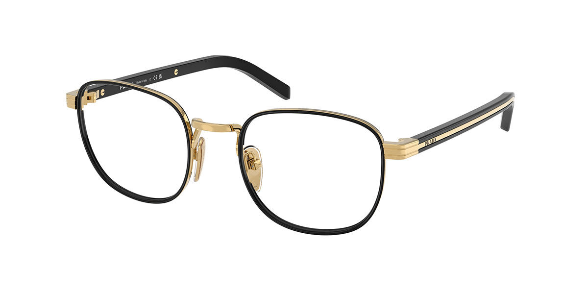 Prada PR D50V 5AK1O1 Men's Eyeglasses Black Size 48 (Frame Only) - Blue Light Block Available