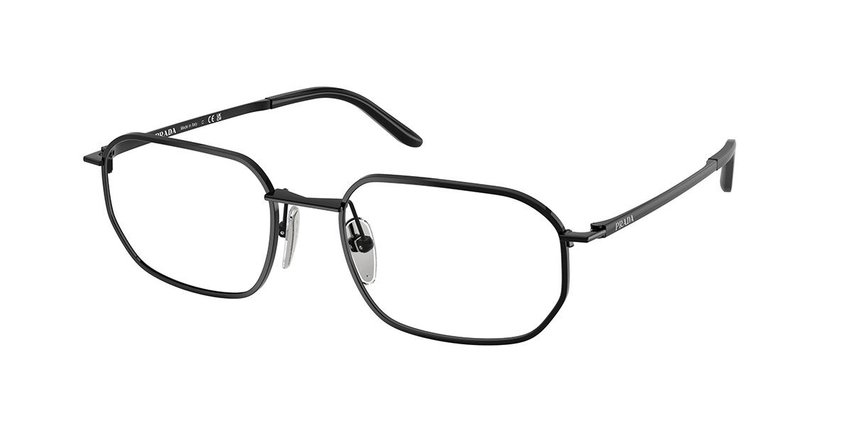 Prada PR D51V 1AB1O1 Men's Eyeglasses Black Size 52 (Frame Only) - Blue Light Block Available