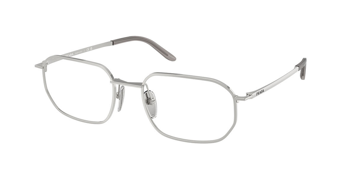 Prada PR D51V 1BC1O1 Men's Eyeglasses Silver Size 52 (Frame Only) - Blue Light Block Available
