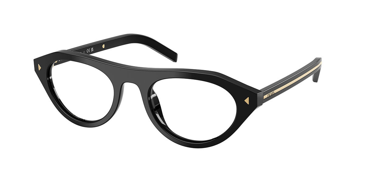 Prada PR B15SF Asian Fit 16K60K Blue-Light Block Women's Eyeglasses Black Size 52 (Frame Only) - Blue Light Block Available