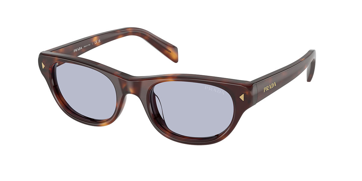 Prada PR C08SF Asian Fit 15W30X, Tortoiseshell frame, Blue lenses