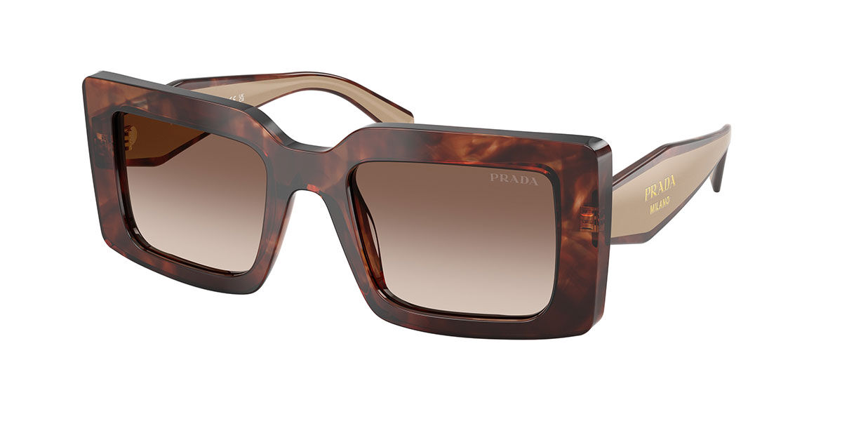 Prada PR D01SF Asian Fit 00K10S, Tortoiseshell frame, Gradient Brown lenses