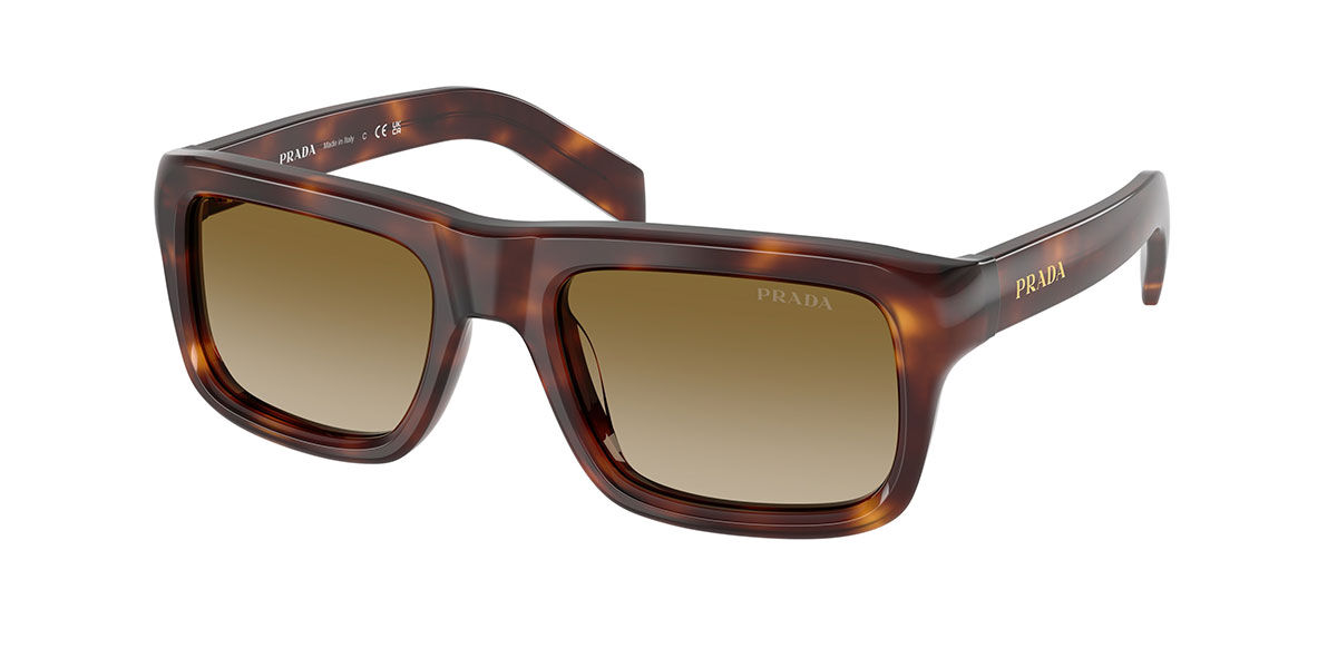 Prada PR D11SF Asian Fit 15W20U, Tortoiseshell frame, Gradient Brown lenses