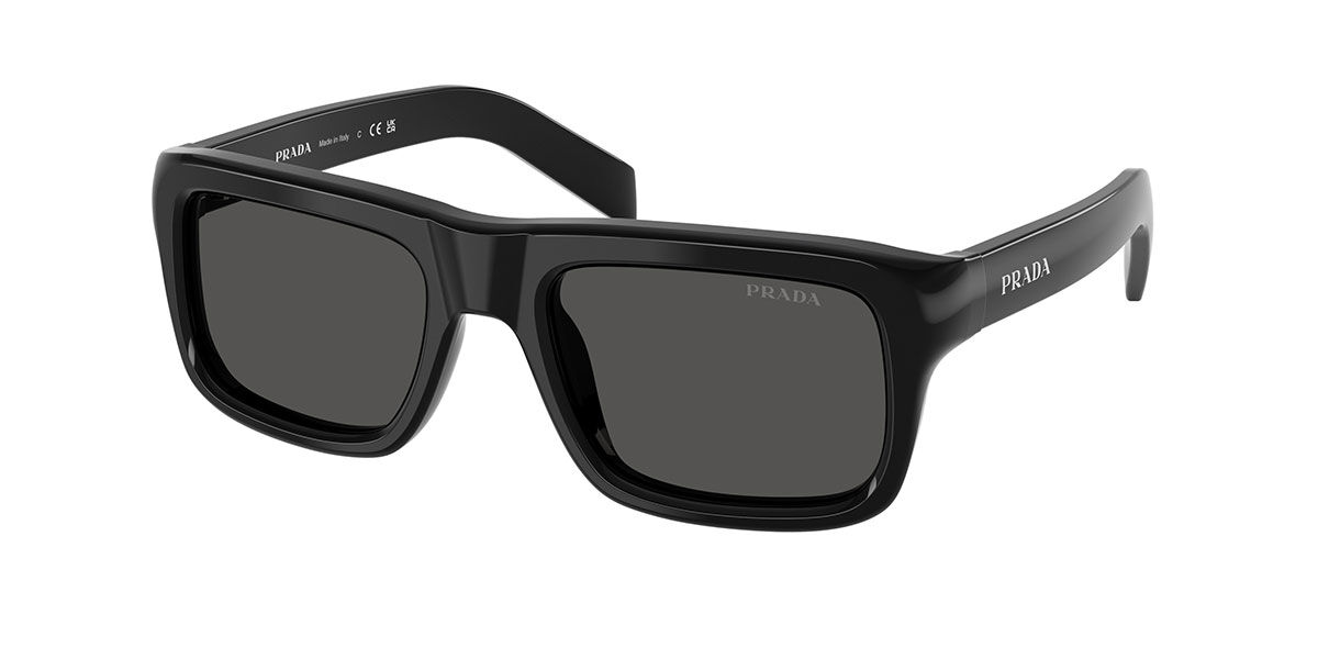Prada PR D11SF Asian Fit 16K08Z, Black frame, Dark Grey lenses
