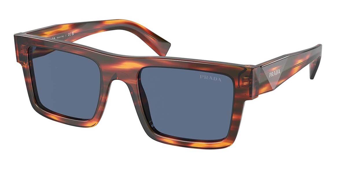 Prada PR 19WS 17R06A, Brown frame, Dark Blue lenses