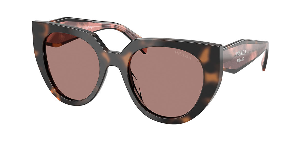 Prada PR 14WS 23A60B, Tortoiseshell frame, Light Brown lenses
