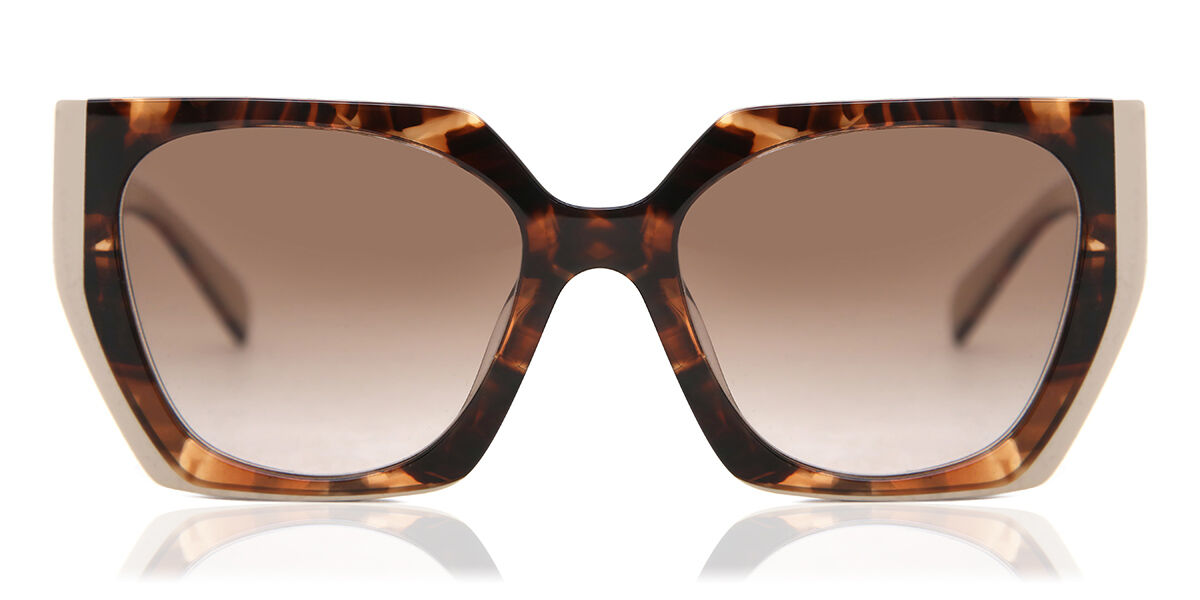 Prada PR 15WS 01R0A6, Tortoiseshell frame, Brown lenses