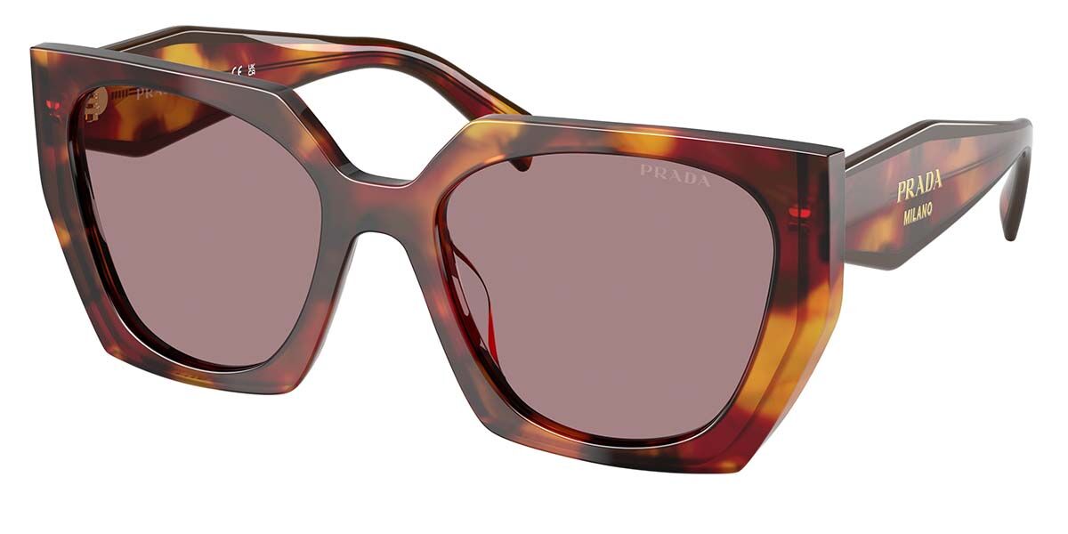 Prada PR 15WSF Asian Fit 22A20I, Tortoiseshell frame, Light Purple Brown lenses