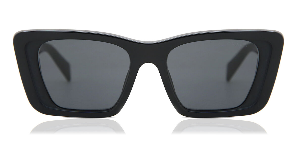 Prada PR 08YS Symbole 1AB5S0, Black frame, Grey lenses