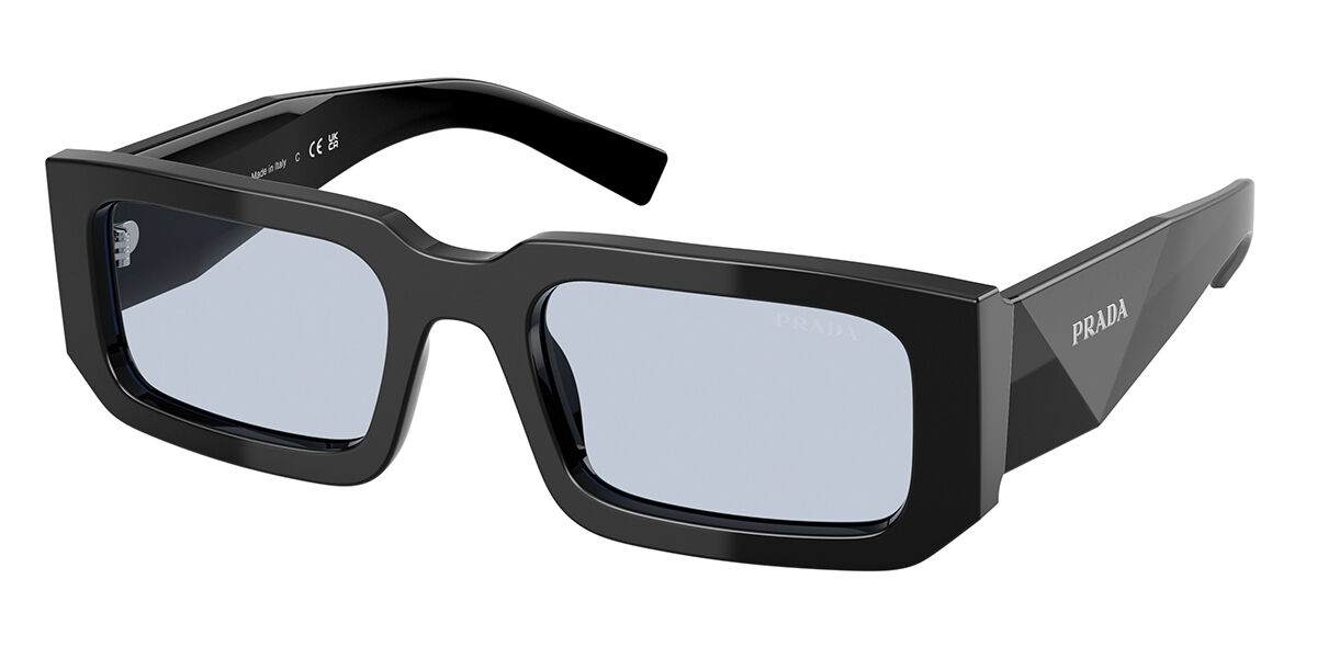 Prada PR 06YS 16K10L, Black frame, Cielo Blue lenses
